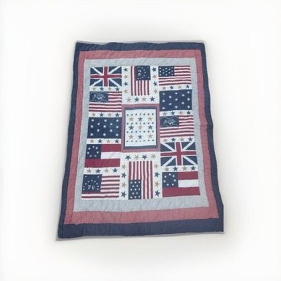 Other - MCM American Flag Eagle Patchwork Quilt 65”x48”